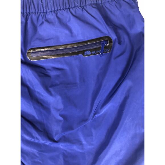 Sundek Lined Trunks Shorts Mens XL Blue Button Zip Rear Pocket - Picture 9 of 12